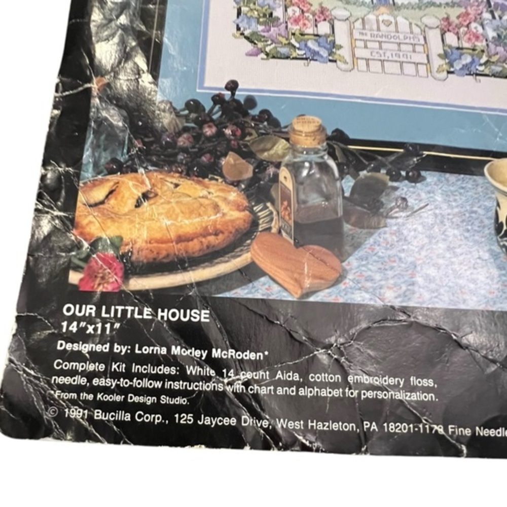 Bucilla Cross Stitch Kit Partially Stitched‎ "Our Little House" 40518 14”X11” - Picture 3 of 13